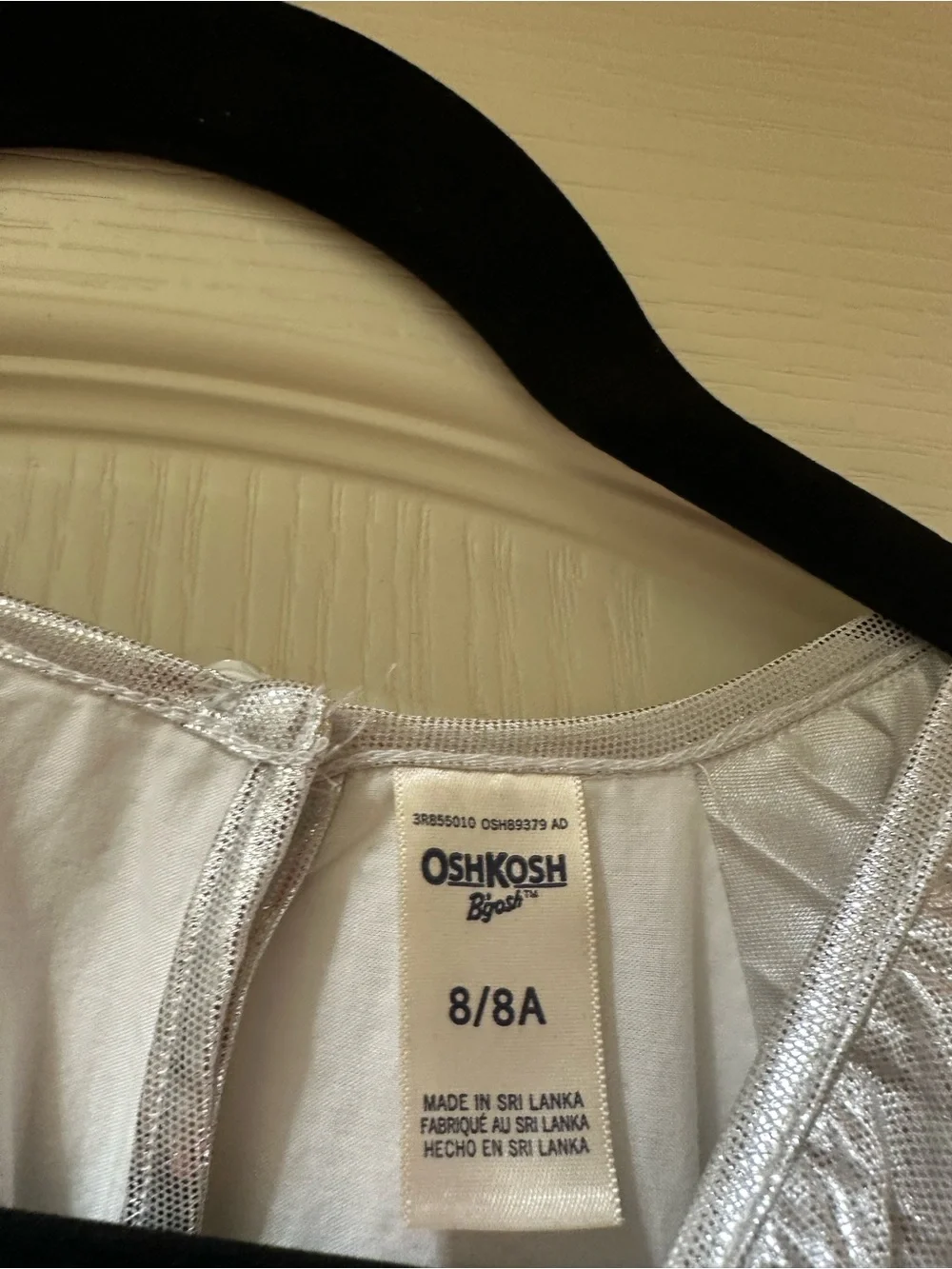 OshKosh B'gosh Shiny Silver Pleated Party Dress
